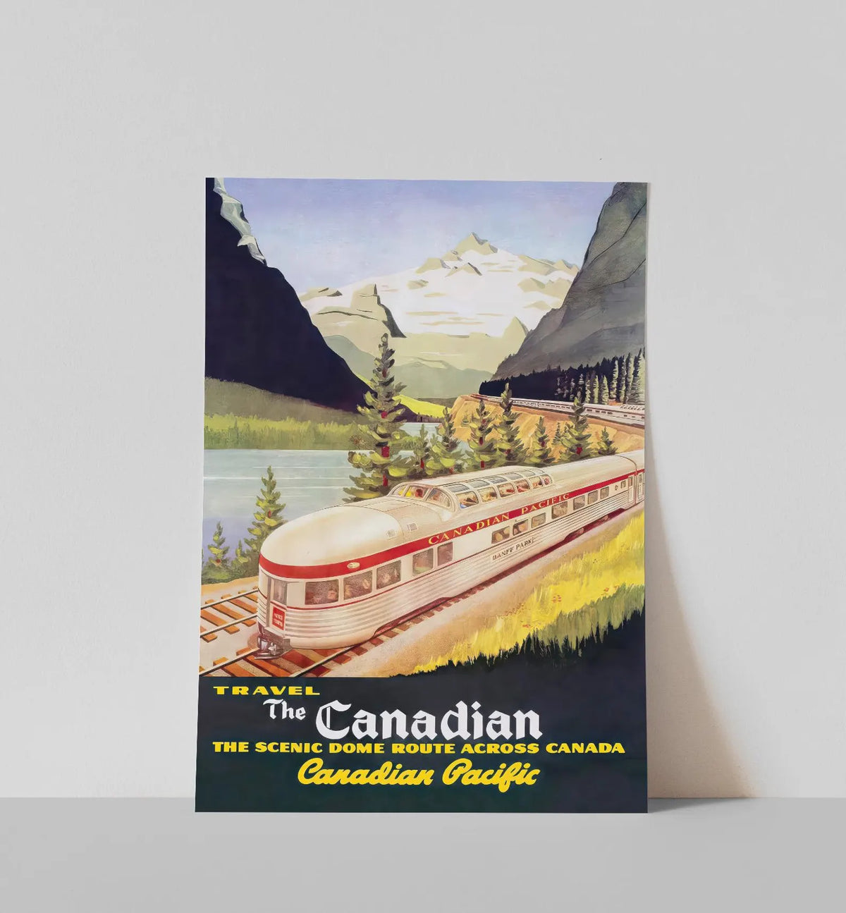 Vintage Canadian Pacific Railway Poster Travel The Canadian Train Wall Art