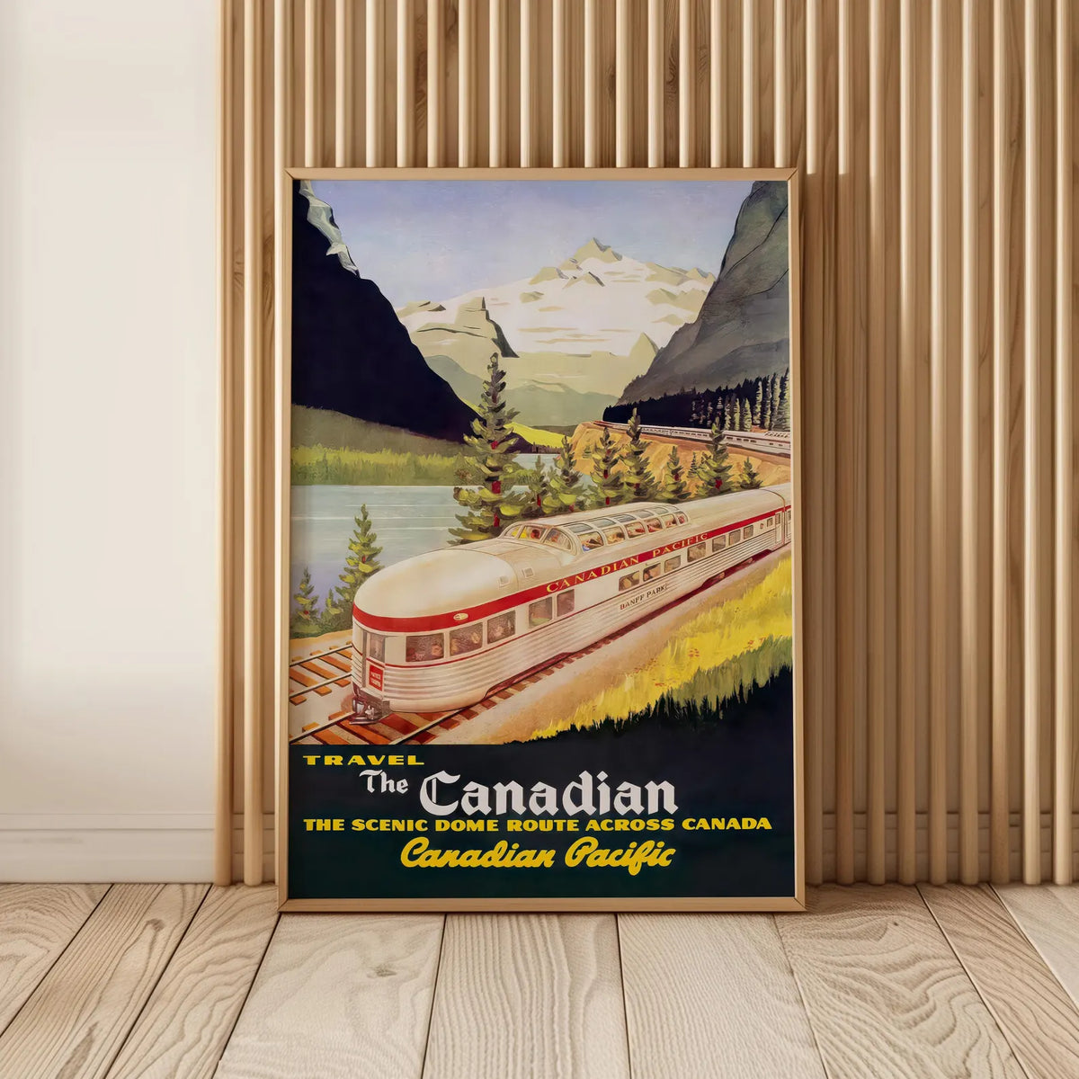 Vintage Canadian Pacific Railway Poster Travel The Canadian Train Wall Art
