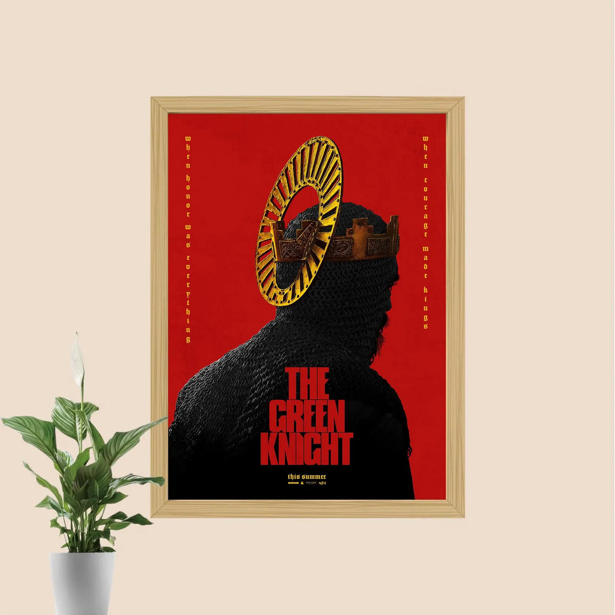 The Green Knight Poster A24 Movie Print Dark Fantasy Film Wall Art