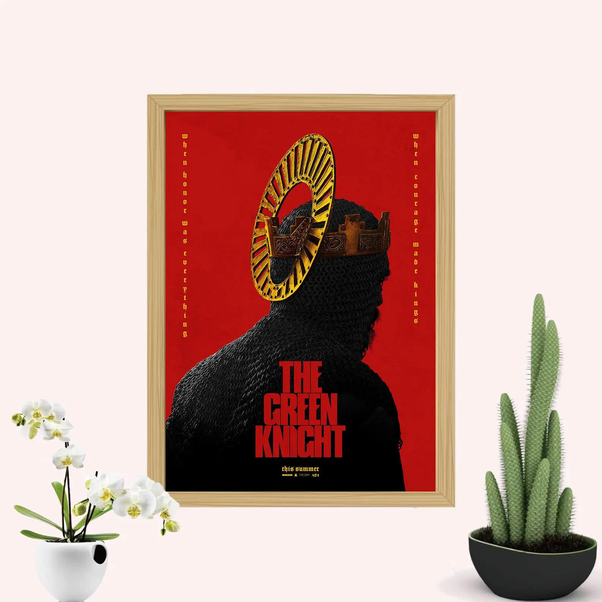 The Green Knight Poster A24 Movie Print Dark Fantasy Film Wall Art