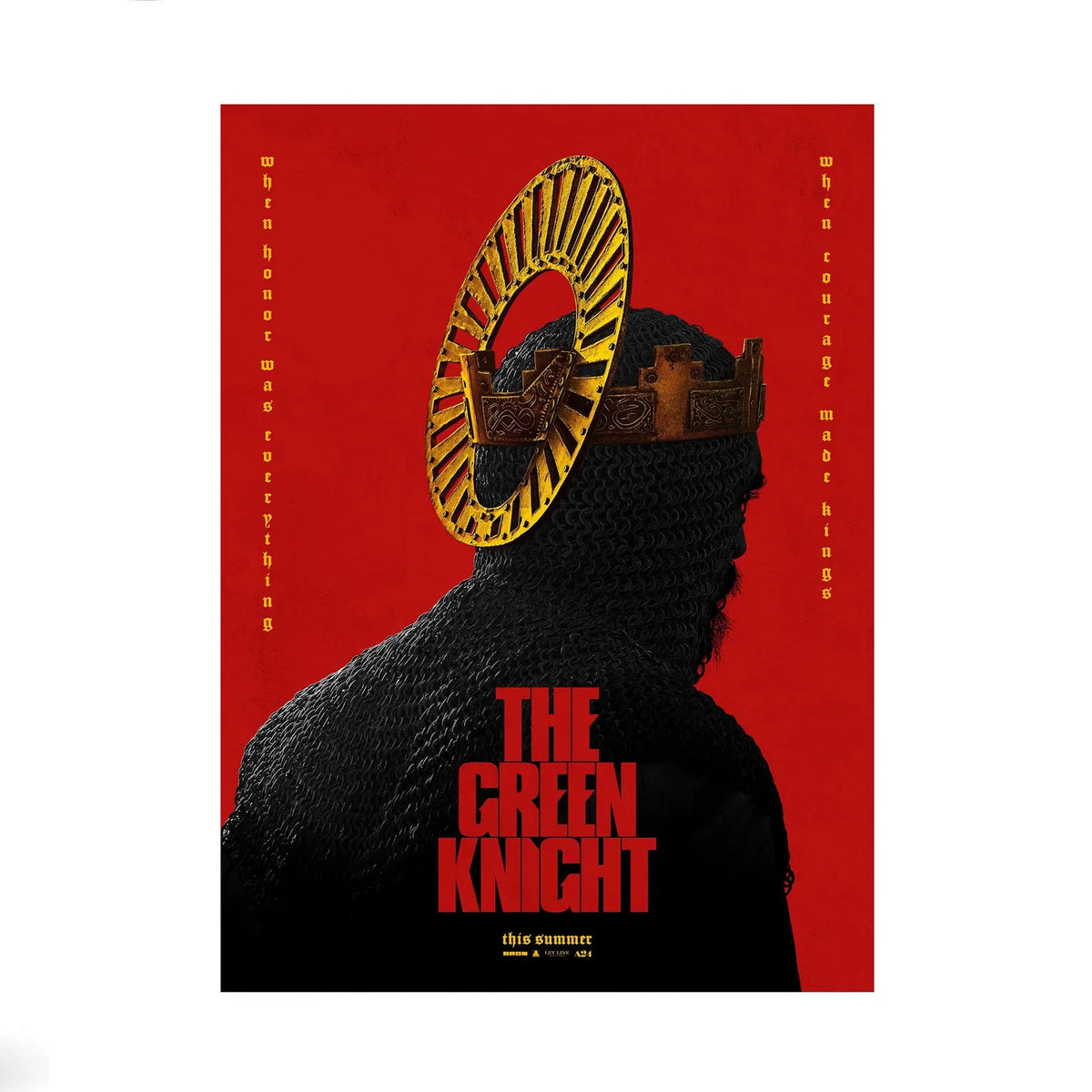 The Green Knight Poster A24 Movie Print Dark Fantasy Film Wall Art